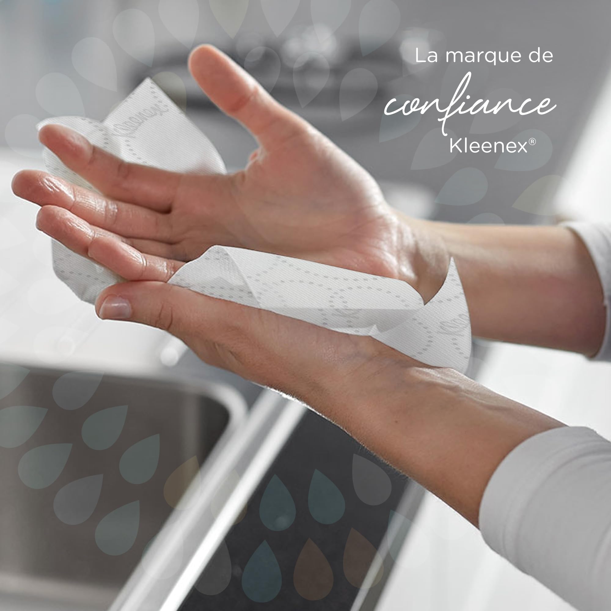 Kleenex Essuie-Mains Interfoliés 6789, 2 Plis, Blancs, Ultra-Absorbants & Doux – Technologie Airflex®, Pliage en V, Certifiés FSC & Écolabel Européen, 15 Paquets x 186 Feuilles (2 790 au Total)