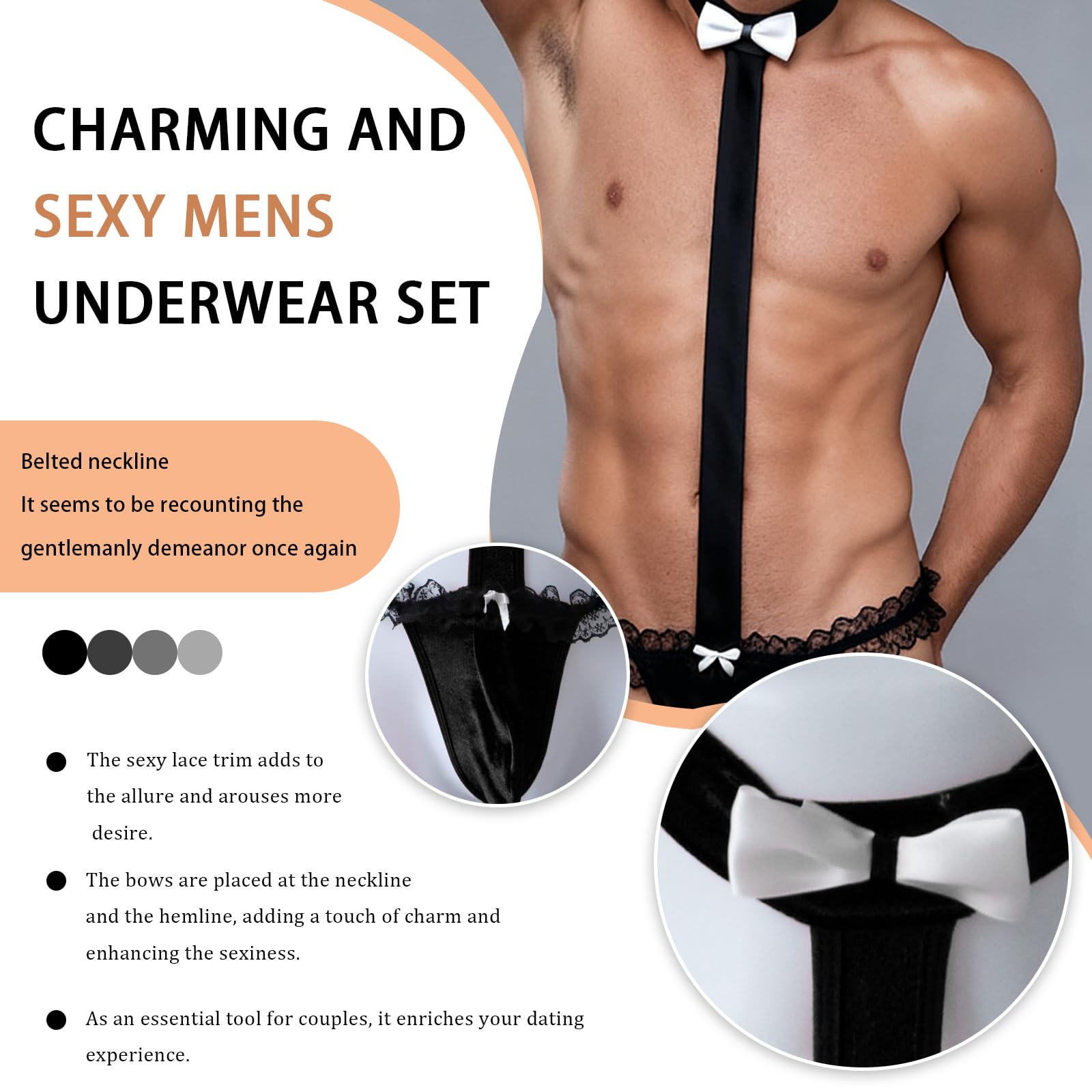 GXNRHG Ropa Interior Sexy para Hombre, Tanga Sexy, suspensorio con Solapa Frontal, Bolsa abultada, Breve, Talla única