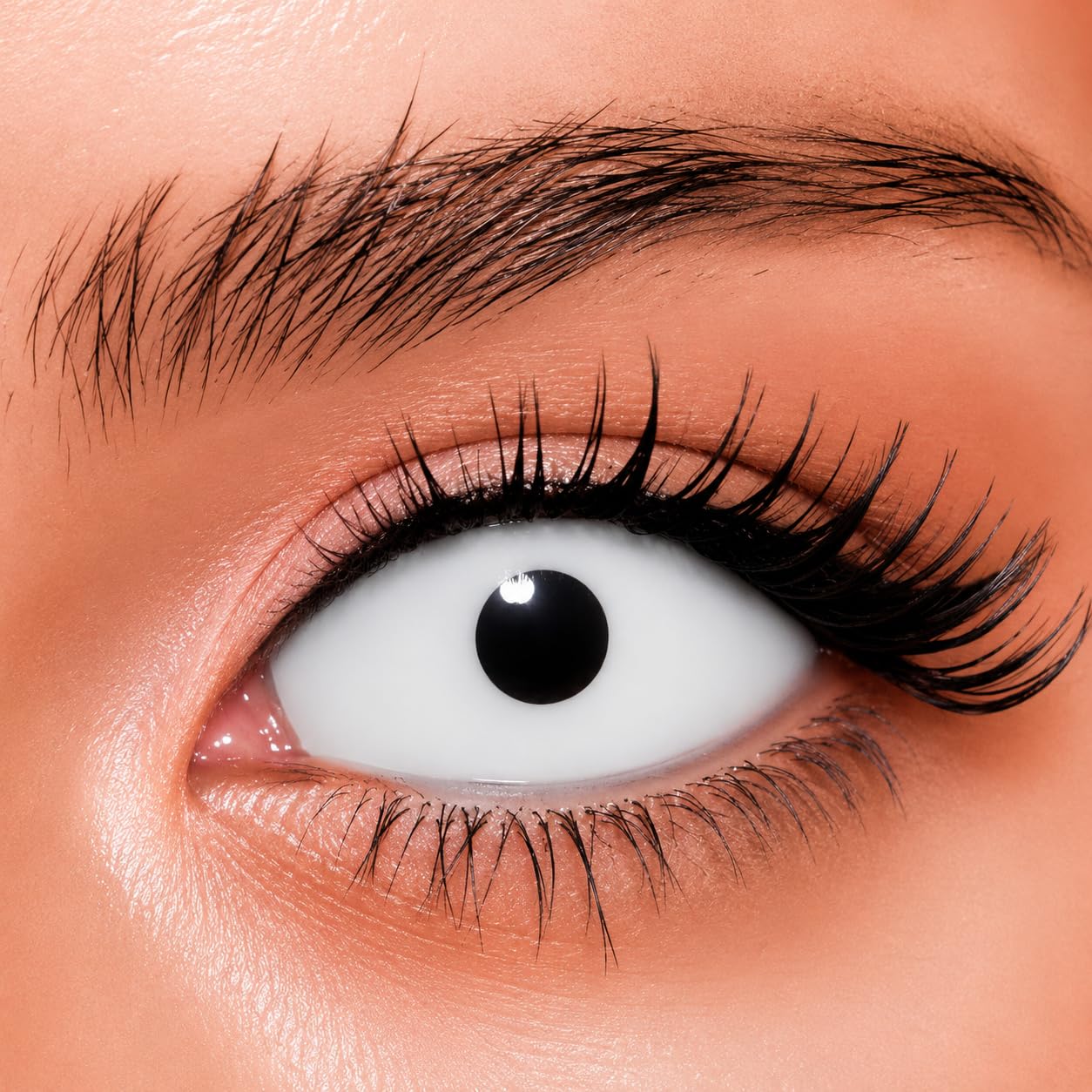 White Out - Lentilles de contact Sclérale - 1 Paire de 2 lentilles - Utilisable pendant 1 an - Sans Correction - COSPLAY - HALLOWEEN