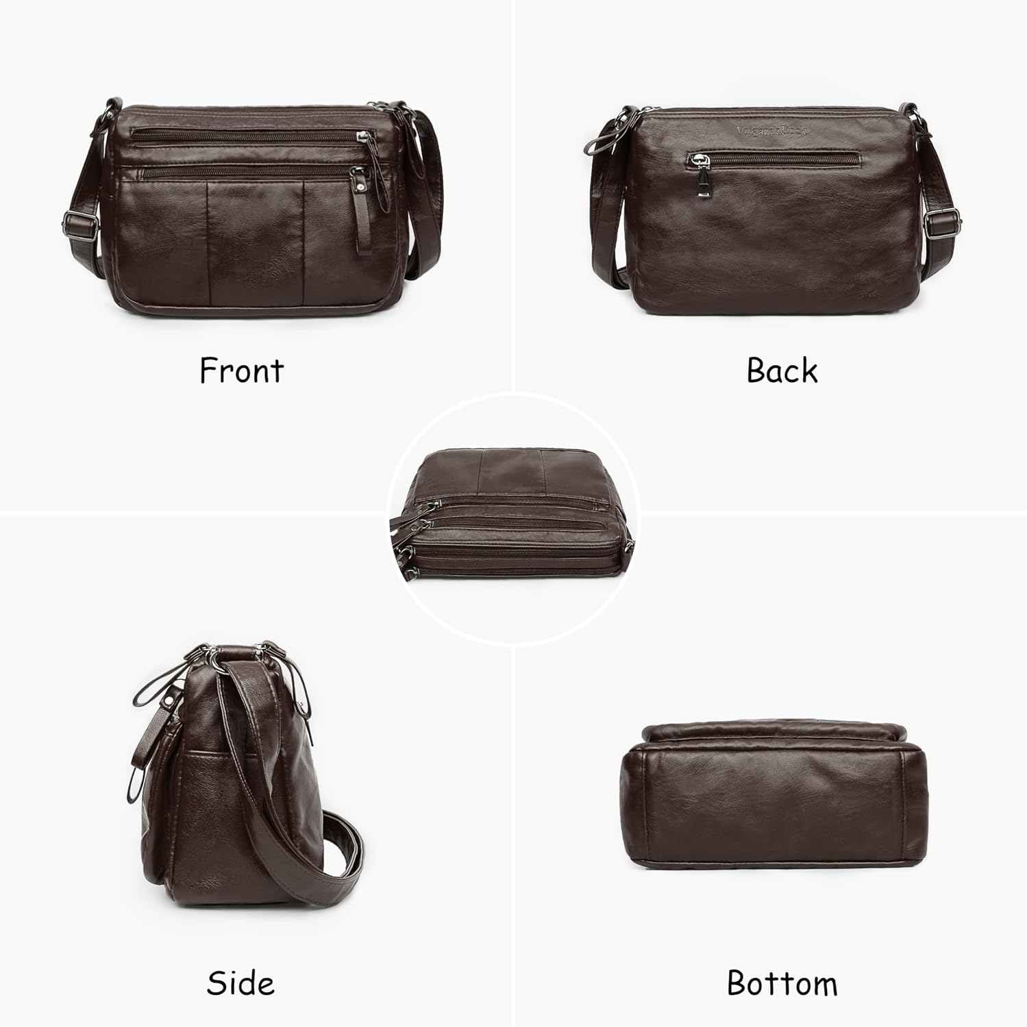 VOLGANIK ROCK Purses for Women Soft PU Leather Shoulder Bag Ladies Crossbody Purse and handbags Lightweight Pocketbook image 4