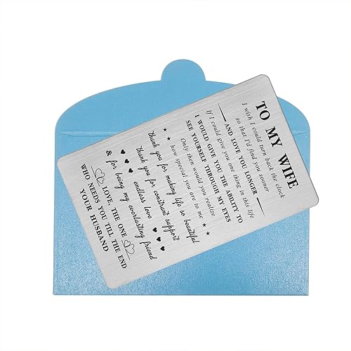 Miniatura 6 de Mataly Tarjeta de regalo para mi esposa, tarjeta romántica de aniversario para esposa, ideas de regalo de cumpleaños para esposa, regalos de