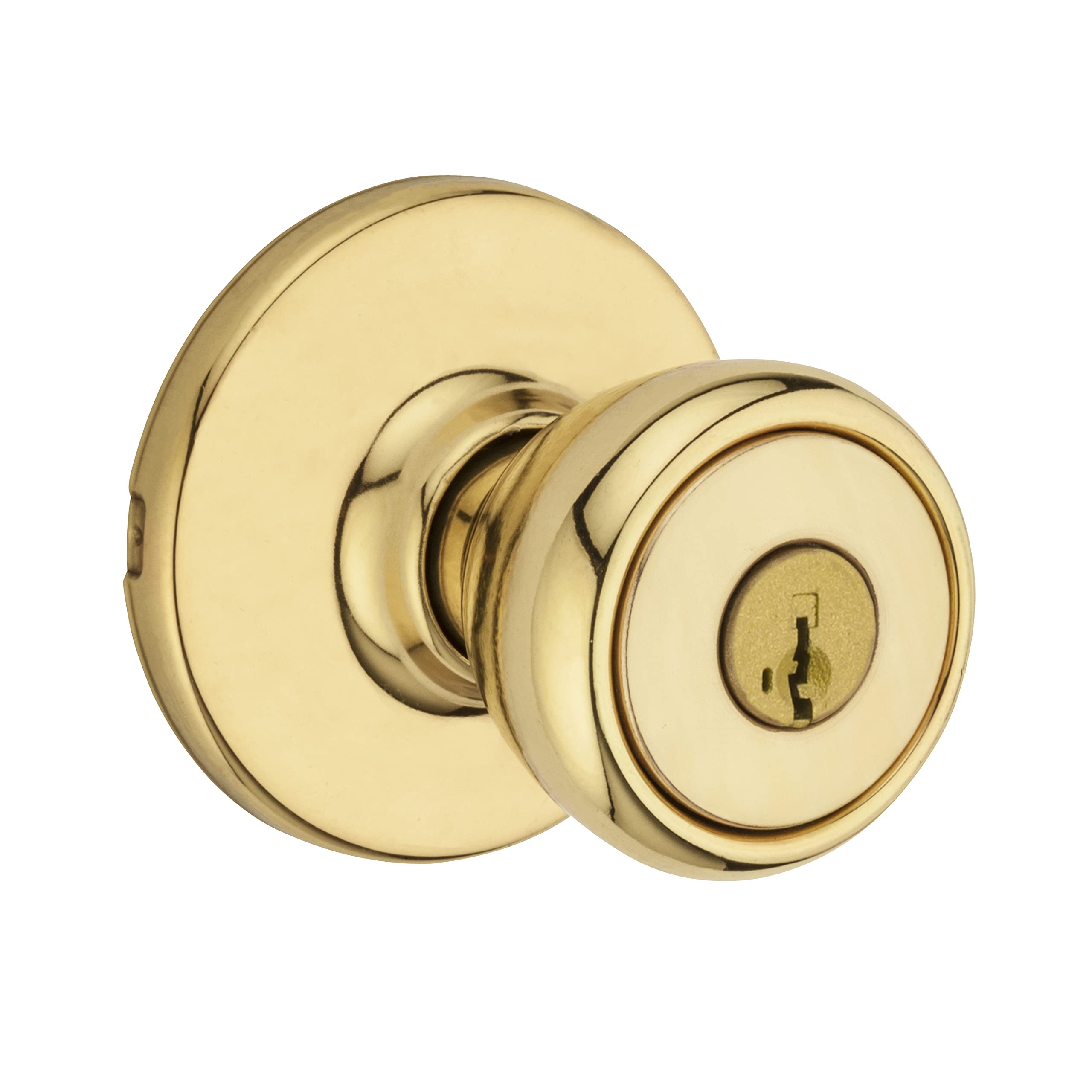 Kwikset 94002-943 Door Knob, Polished Brass