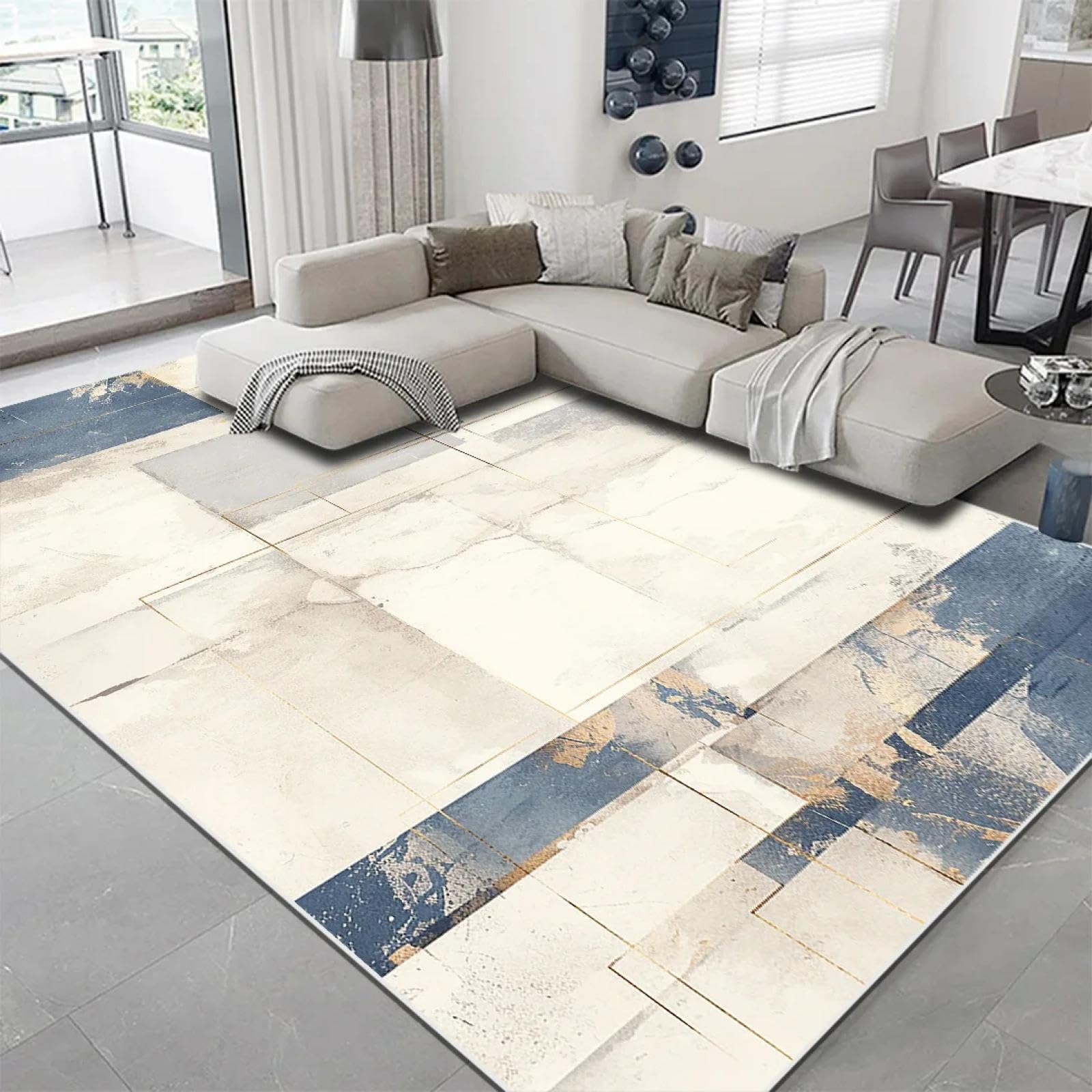 Tapis de sol pour canapé et table basse salon moderne flanelle