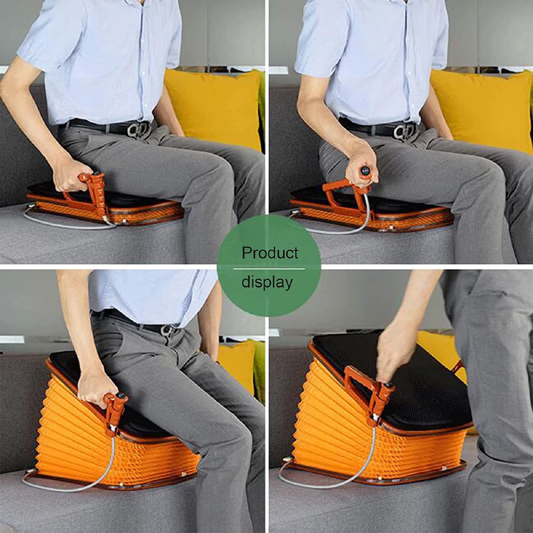 Coussin de levage motorisé - Aide à la mobilité portable et sûre avec support jusqu'à 330 lb pour soulever les chaises Handicap Sofa Stand Assist, pour personnes âgées handicapées et handicapées