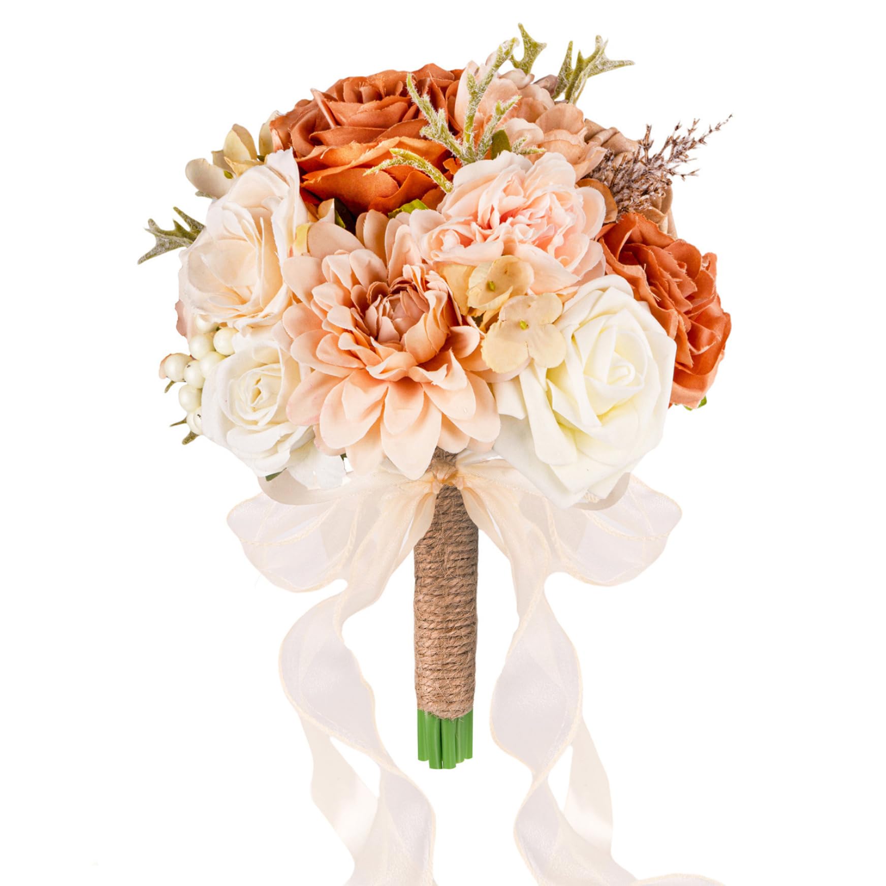 Bouquet de mariage en soie pour le lancer de la mariée et cortège boho
