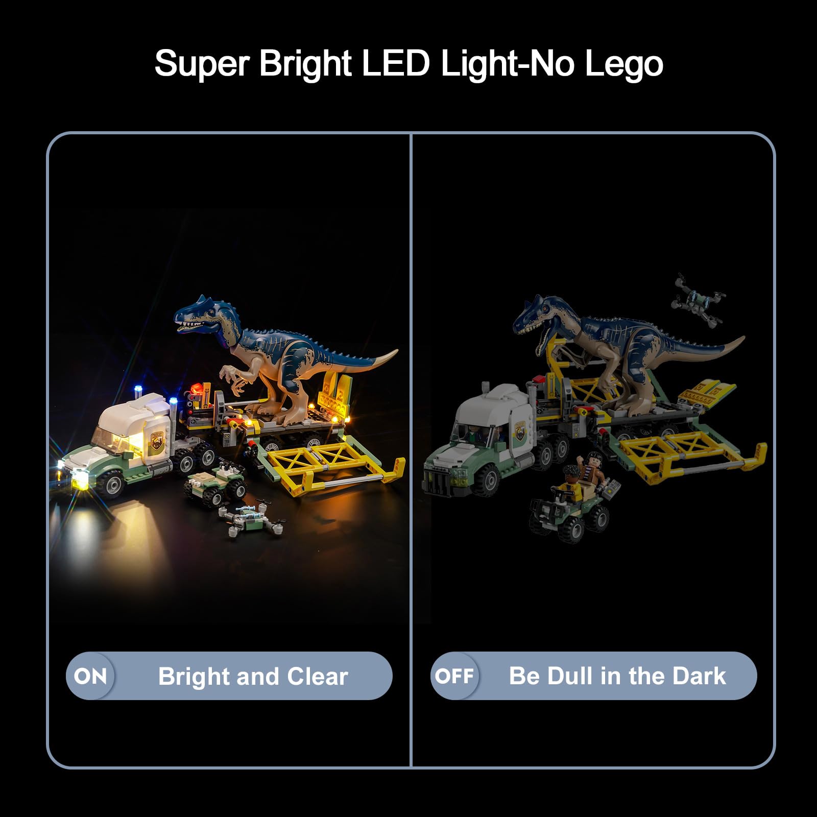 Led Light Set for Lego Dinosaur Missions: Allosaurus Transport Truck - Decoration Light for Action-Packed Toys - Image 3