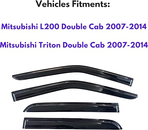 Miniatura 120 de KPY Moldura deflectora de viento con protección contra la lluvia compatible con Mazda CX-3 2016-2021 (CX3), 4 unidades, para ventana lateral