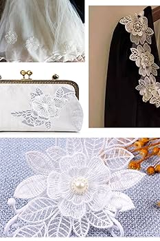 【新品未使用】華やか、総レース　リボン刺繍、パールのジャケット 新品未使用】華やか、総レース リボン刺繍、パールのジャケット