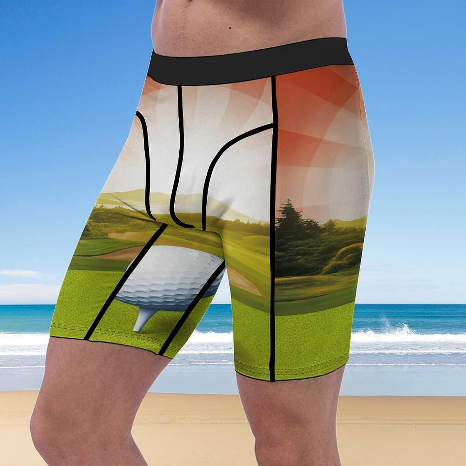 Golf Sport Compression Shorts Men Spandex Sport Shorts Workout Performance Baselayer Underwear