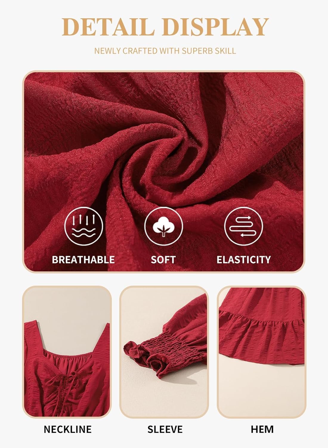 Eytino Plus Size Dress for Women Long Sleeve Sweetheart Neck Ruffle Long Maxi Dresses(1X-5X) - Image 5