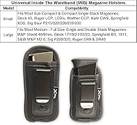 Vista 2 de Funda Universal IWB para Cartucho Funda Interior de Cintura Cargador Oculto de Cartuchos de Pila Individual y Doble para 9mm/.40/.45/.380