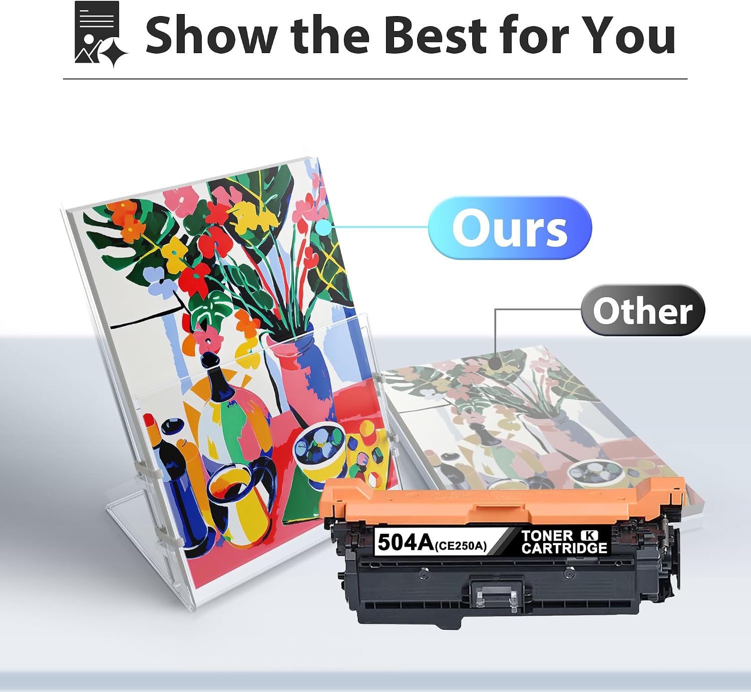504A Toner Cartridge 4 Pack (High-Yield) Replacement for HP 504A 504X for Color CP3525 CP3525n CP3525dn CP3525x CM3530 CM3530FS Printer CE250A CE251A CE252A CE253A