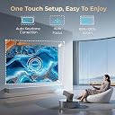 WZATCO Yuva Go Max, Android 13, Fully Automatic, Projector 4k Ultra HD, Native 1080P, Live TV, ARC, WiFi 6 & BT, Screen Mirroring, 11000 Lumens, Portable Room Cinema, Grey gallery image