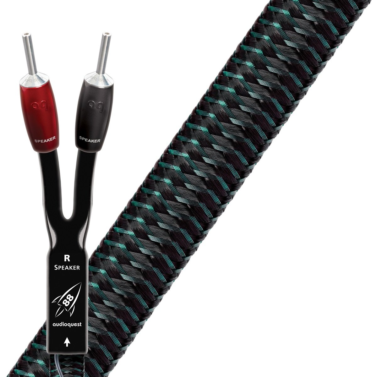Câbles Enceintes AudioQuest Rocket 88 – 10 Ft (3m) Avec Fiches Banane, Paire, Occasion