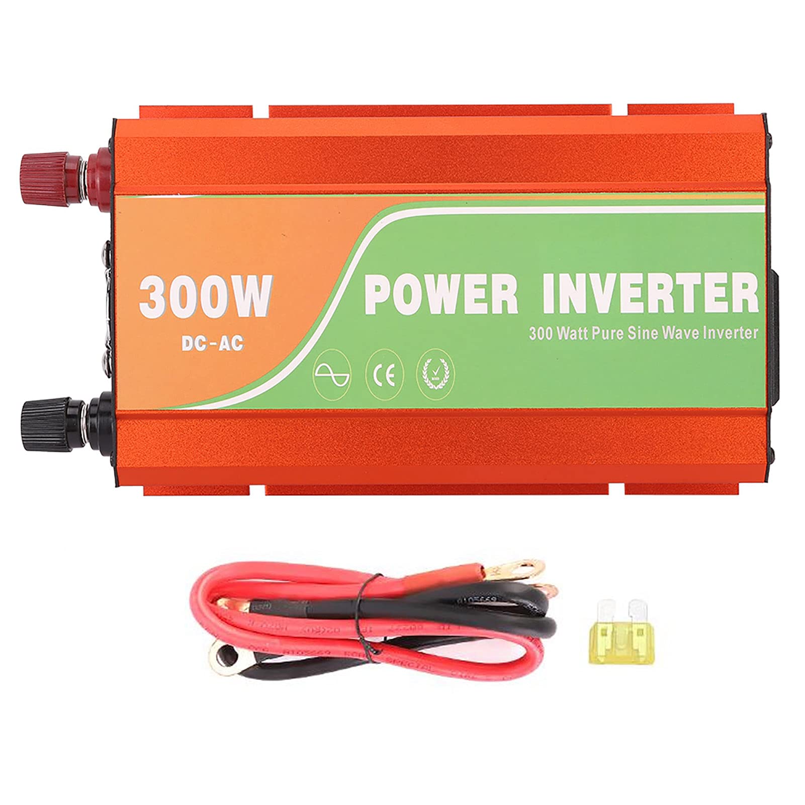 Kompaktowy Samochodowy Falownik Solarny o Mocy 300 W. Czysta Fala Sinusoidalna do ładowania Małych urządzeń. Aluminium 220 V (24V)