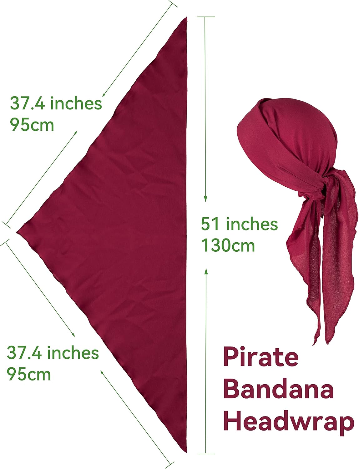 Costume Accessories: Plus Size Pirate Scarf Belt Waist Sash and Head Bandanas for Halloween Women Men