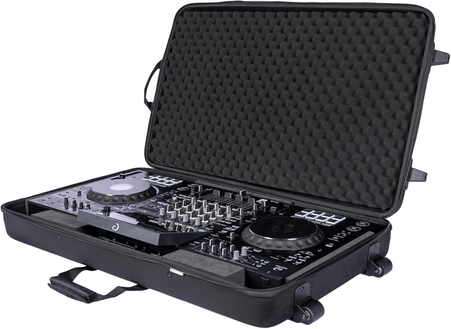 Headliner Lightweight Molded EVA Hardshell Pro-Fit™ Case with Wheels Compatible with AlphaTheta XDJ-AZ All-In-One DJ System