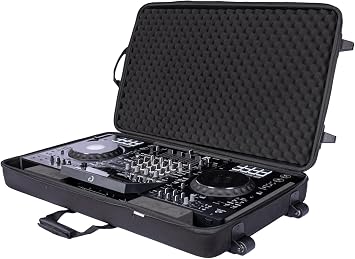 Headliner Lightweight Molded EVA Hardshell Pro-FitTM Case with Wheels Compatible with AlphaTheta XDJ-AZ All-In-One DJ System