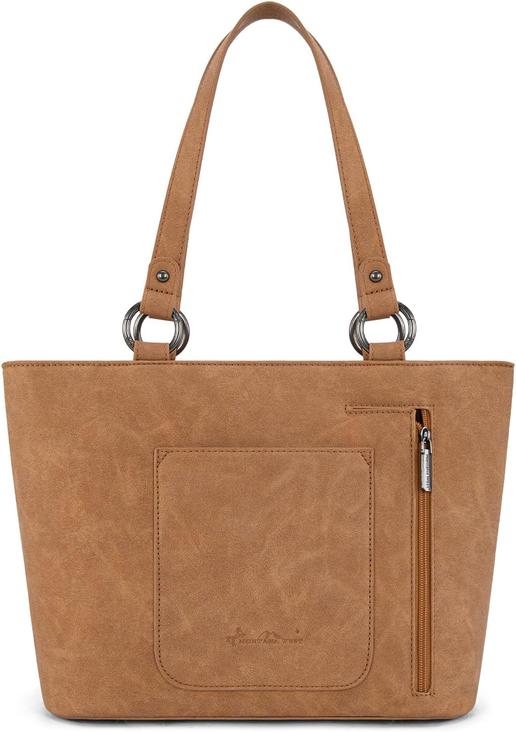 Montana West Western Tote Bag for Women Tooled Shoulder Purse with Wallet 2Pcs Set - Image 6