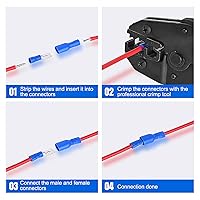 Vista 66 de Nilight 540 conectores de alambre termorretráctiles, impermeables, kit de terminales eléctricos marinos automotrices, anillo, horquilla, espada