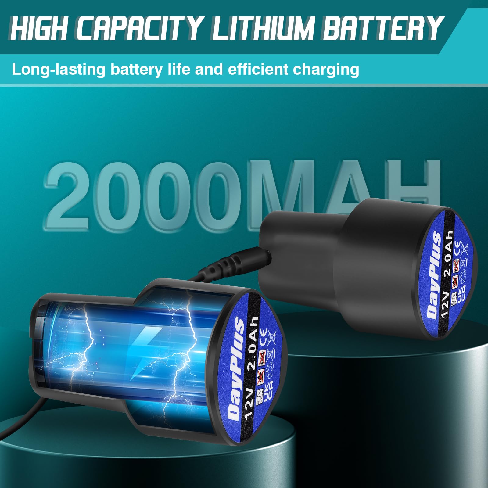 150mm Polisseuse Sans Fil,Batterie Polisseuse Voiture,Polisseuse Excentrique ,8 Vitesse Variable,2800-5500 RPM,avec 2 x 2.0Ah Batteries, pour Le Polissage, Cirage, Ponçage
