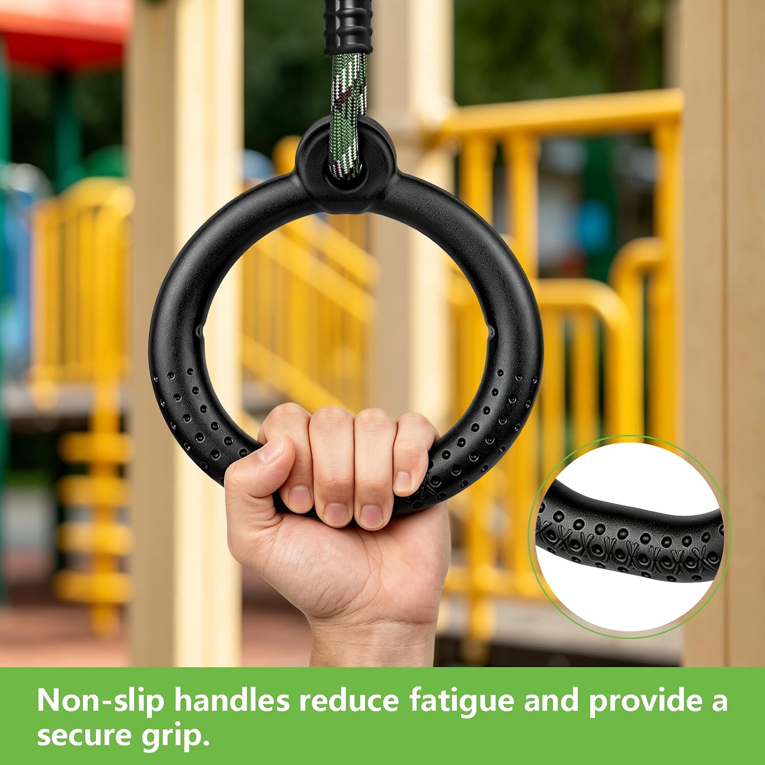 2 Pack Ninja Adjustable Gymnastic Rings,Heavy Duty Monkey Ring Set