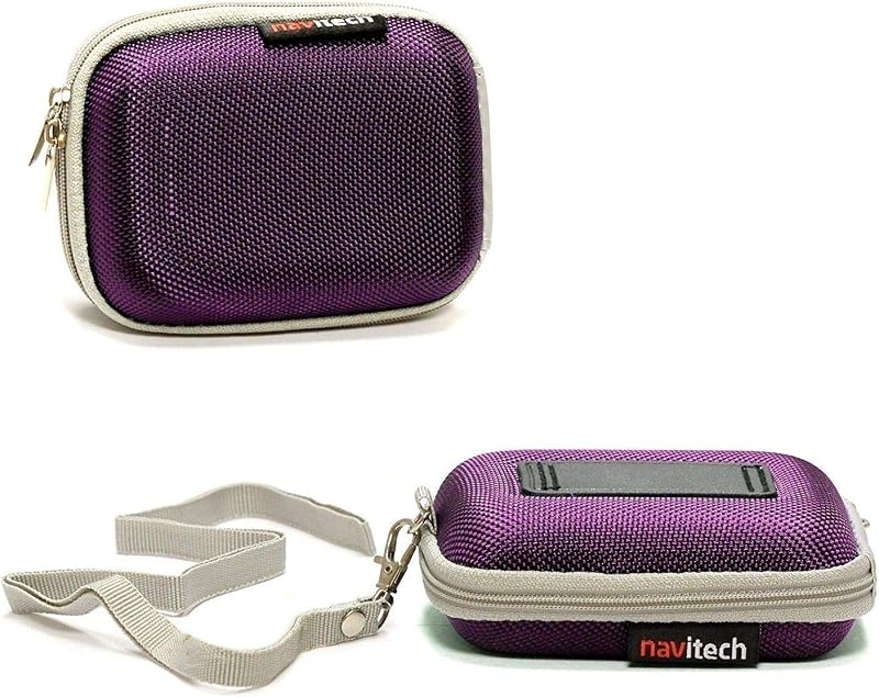 Navitech Purple EVA Protective Earphone Case Compatible With Audio-Technica SonicSport ATH-SPORT50BT / Audio-Technica QuietPoint ATH-ANC100BT
