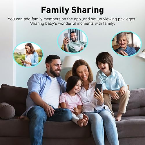 Miniatura 8 de Monitor de video para bebés mejorado con 2 cámaras y pantalla de audio de 2.8 pulgadas, sin visión nocturna WiFi, conversación de 2 vías, alcance de