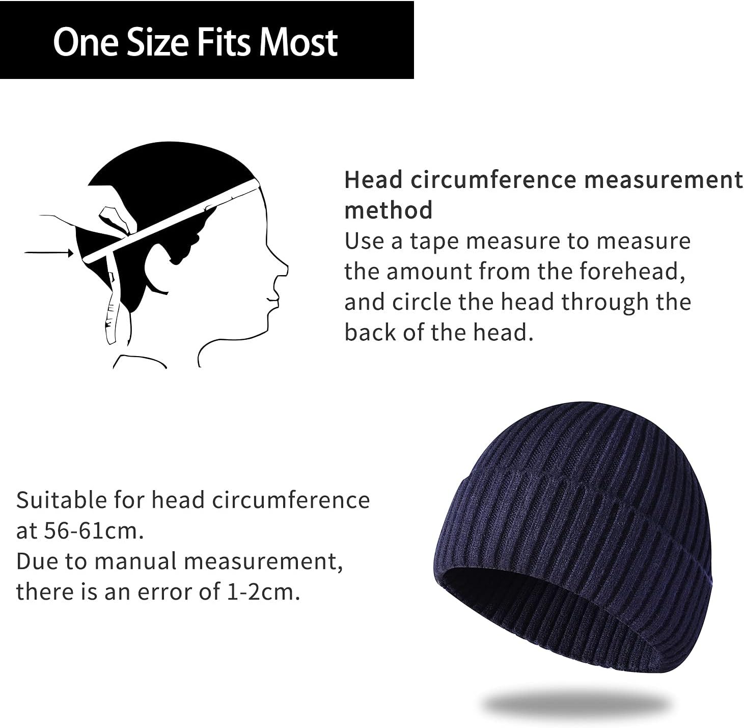 Mens Beanie - Winter Hats for Men Women Cuff Fleece Beanie Knit Wool Skull Cap for Outdoor Activities and Daily Use - Image 6