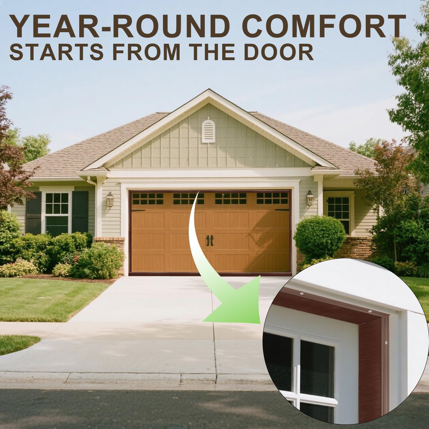 4 Pack Door Brush Sweep | 2.80" x 39.3" CEPIA Brown Aluminum Seal for Garage, Roll-Up & Exterior Doors for Gaps Up to 3" | Install on Bottom, Side, Top & Thresholds (158", 13 FT)