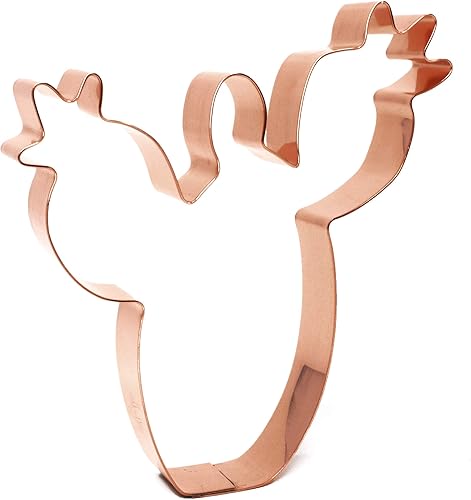 Cortador de galletas de cobre con cactus de tuna