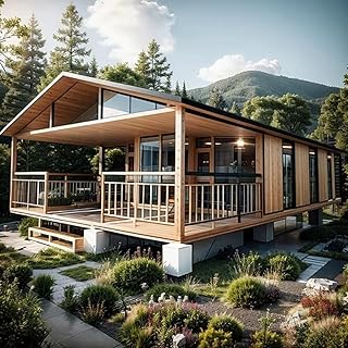 Tiny Homes for Sale Prefab Portable Modular Container Tiny Houses to Live in for Adults 20FT Cabin Kit with 2 Bedrooms Fully Equipped Kitchen Bathroom and Open Living Area Suitable for Backyard Garden