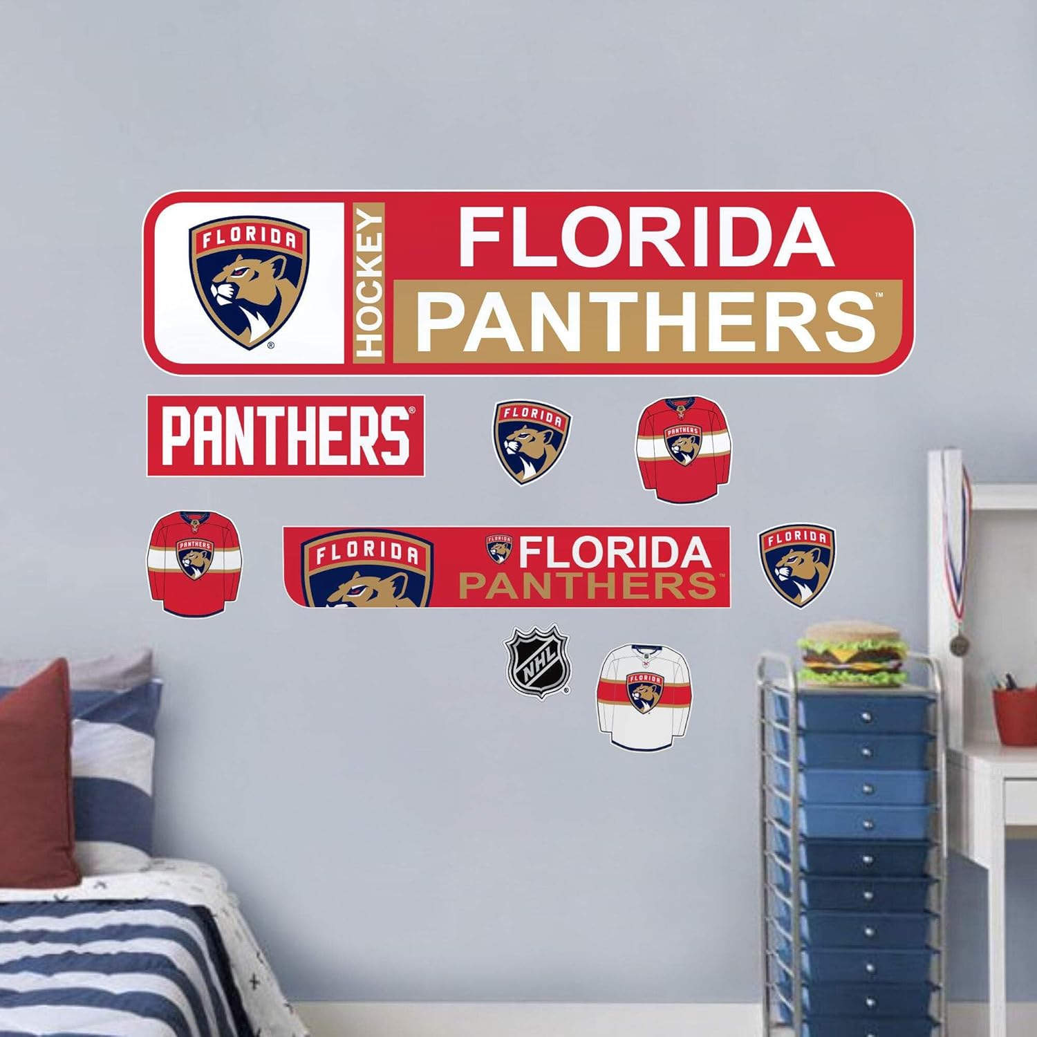 Sports Decor Florida Panthers Repositionable Wall Decal Set - Street Signs