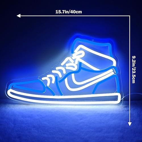 Miniatura 2 de JianJung Letrero de neón para zapatos deportivos, letreros de neón para pared, regulables, luces LED de neón para dormitorio, hombre, cueva, hogar,