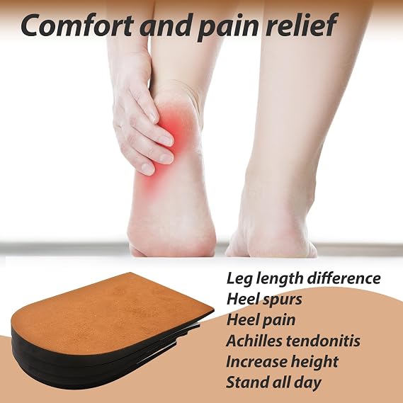 Adjustable Orthopedic Heel Lifts UK 6.5-9 with 4 Shock Absorbing Layers