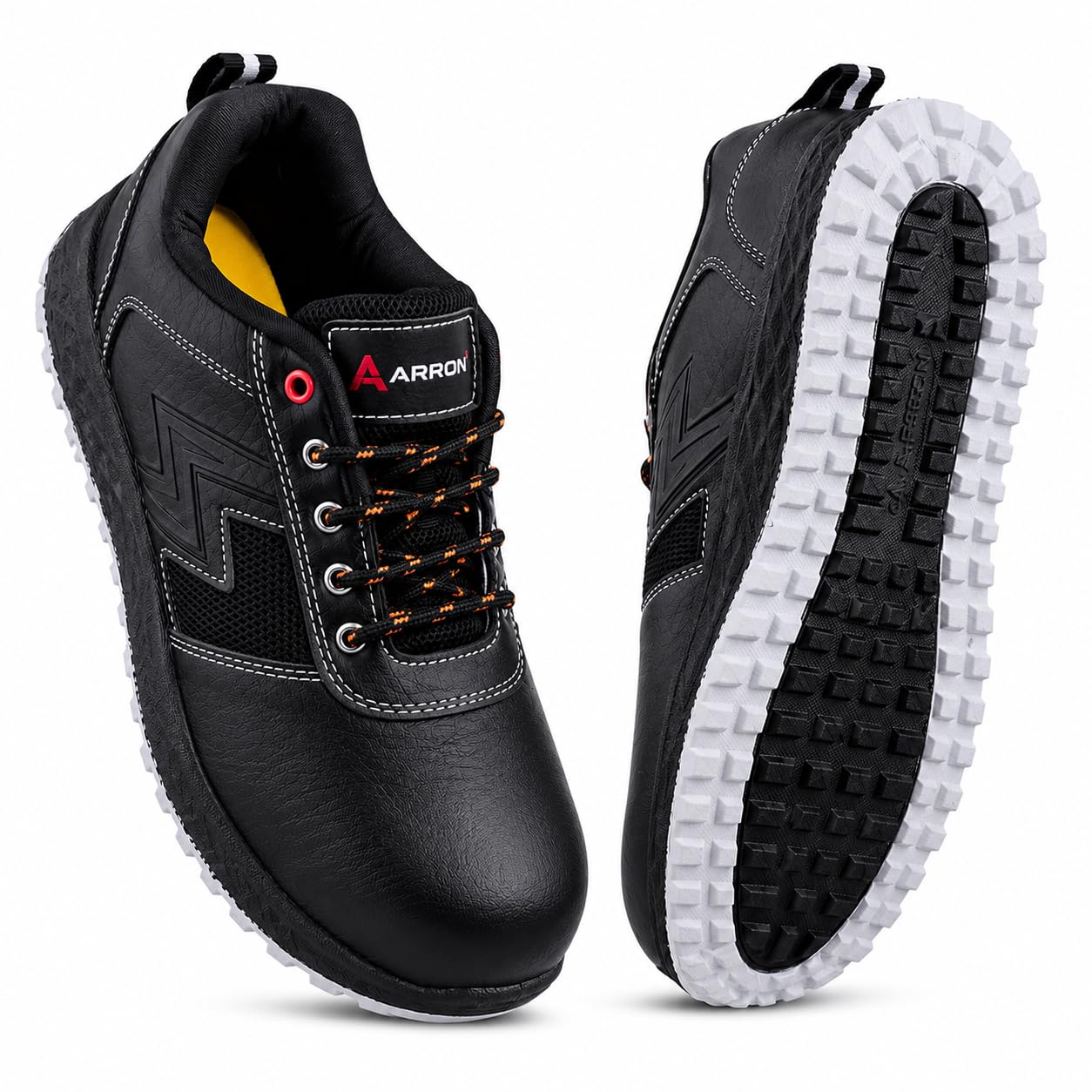 Gravity Safety Shoes for Men | Steel Toe Work Shoes with Anti-Slip Sole, Lightweight & Durable Industrial Safety Footwear, 10 Black-image-46