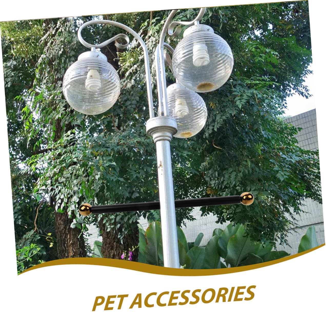 3pcs Metal Lamp Post Cross Arm with Ladder Rest Durable Outdoor Flag Holder for Lamp Posts Versatile Arm Rest for Street and Park Lighting