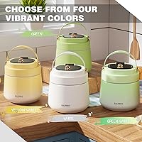 Vista 6 de Termo para alimentos calientes para adultos, 40 onzas, recipientes térmicos de sopa de boca ancha con aislamiento al vacío, frasco de comida