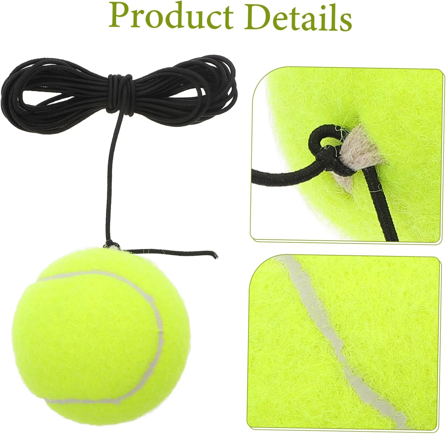 Tennis Training Equipment with Elastic Rope for Single Player Practice Portable Rebound Device for Skill Development for Beginners and Advanced Players