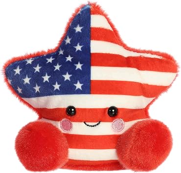 Aurora Adorable Palm PalsTM Americana StarTM Stuffed Animal - Fun Collectible Plush for Kids and Adult Collectors - Perfect for Decorating Rooms and Birthday Gifts - Multicolor 5 Inches