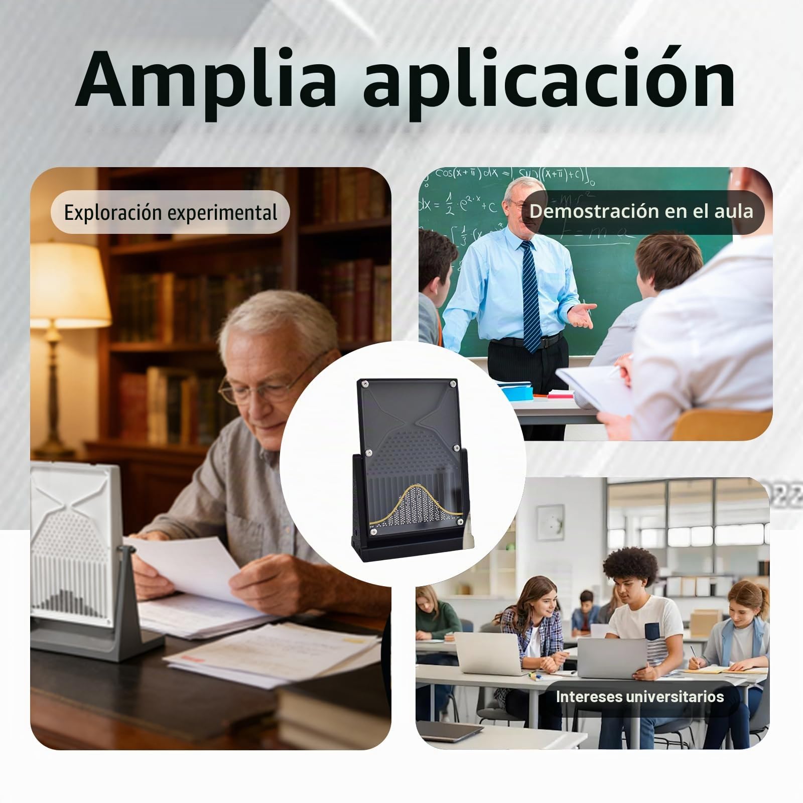 Tablero Galton, Modelo Experimental de Galton Board con Curva de Campana Modelo Experimental de Probabilidad Herramienta Didáctica for Laboratorios de Física para Educadores Estudiantes