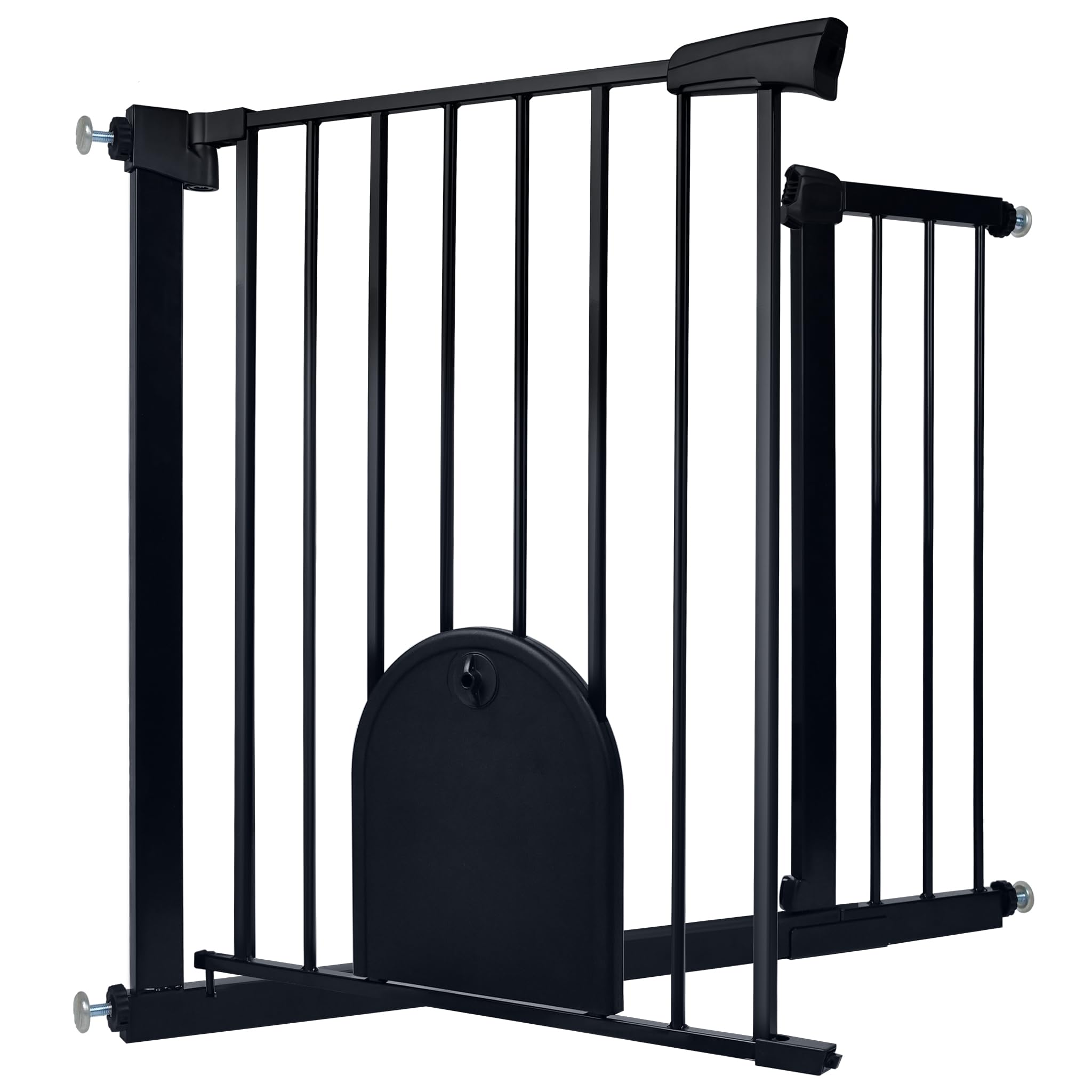 HENGMEI Grille de protection pour escalier, grille de porte, grille d’escalier sans perçage, grille de porte, grille de protection pour bébé 95-105 cm, fermeture automatique, en métal pour la sécurité