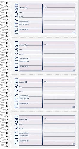 Miniatura 3 de Adams Espiral pequeño libro de efectivo, 2 partes, sin carbono, 4 mensajes por página, 200 juegos por libro (SC1156)