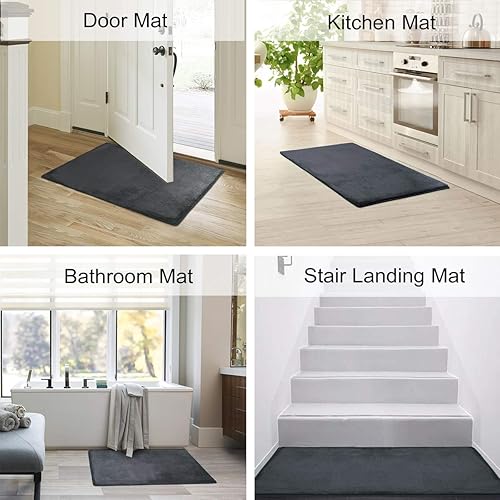 Miniatura 7 de PURE ERA Alfombra de aterrizaje para escaleras, alfombra de área ultra afelpada, suave, antideslizante, resistente a la cinta, sin cinta, tapete