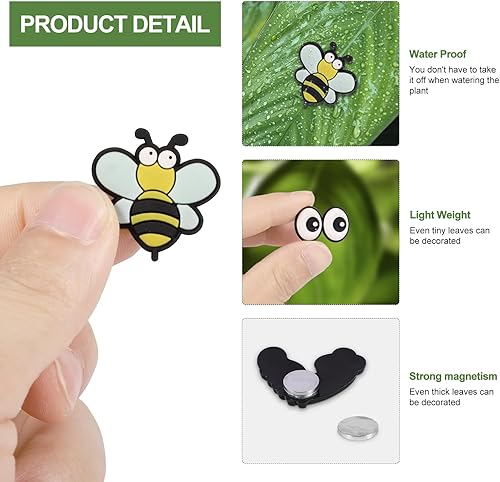 Miniatura 4 de 6 imanes para plantas en maceta, bonitos accesorios para plantas de interior, divertidos imanes de plantas, imanes de plantas, pines para ojos, para