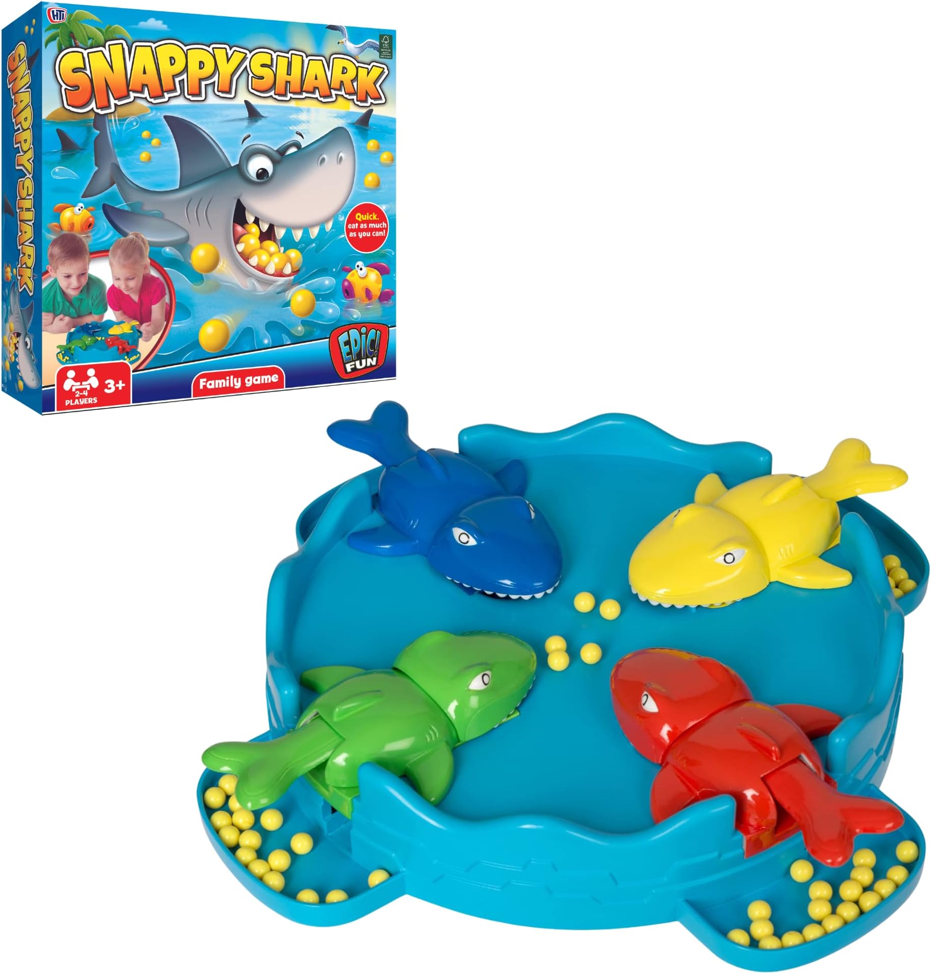 Snappy Shark Family Board Game | Fun Toys For All The Family Entertainment| Shark Themed Children's Board Game | Perfect And Fun Gift For Any Child | Suitable For Ages 3+