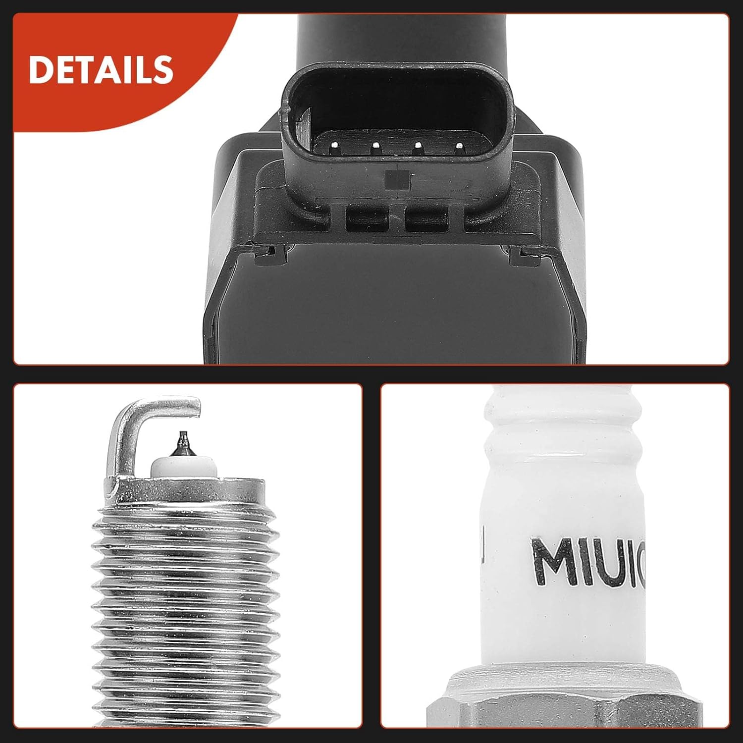 A-Premium Set of 6 Ignition Coil Pack and Iridium Spark Plugs Compatible with Kia Sedona 2018-2020, Telluride 2020-2023, Cadenza 2016-2020, Sorento 2018-2020 & Hyundai Palisade & Genesis G80