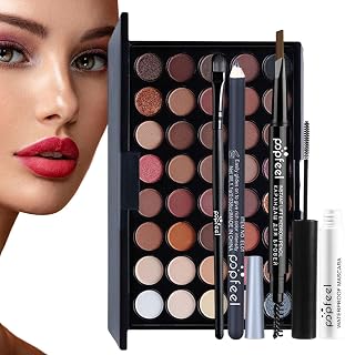 sombras maquiagem - Conjunto maquiagem pincéis olho sombra,Kit maquiagem 40 cores fosco brilho pigmentado sombras à prova d'água em pó para os Sritob