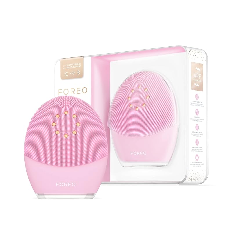 FOREO LUNA 3 plus para Pele Normal com escova de silicone, aquecimento e microcorrente
