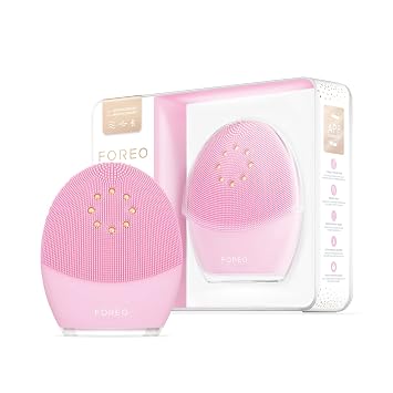 FOREO LUNA 3 plus Silicone, Facial Cleansing Brush, Face Sculpting Tool, Anti Aging Face Massager, Instant Face Lift, Enhances Absorption of Facial Skin Care Products, Sensitive skin